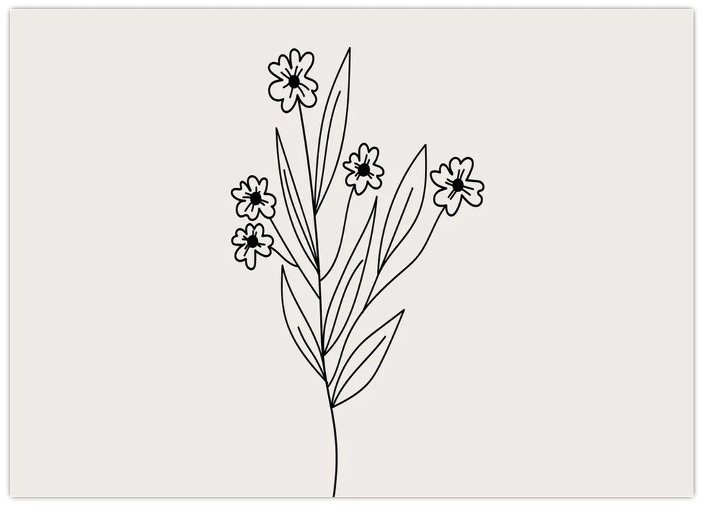 Tablou pe sticlă - Floare de pajiște N⁰1 (70x50 cm)