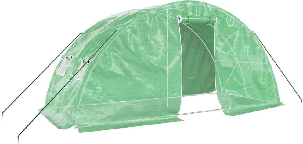 vidaXL Seră cu cadru din oțel, verde, 10 m², 5x2x2,3 m