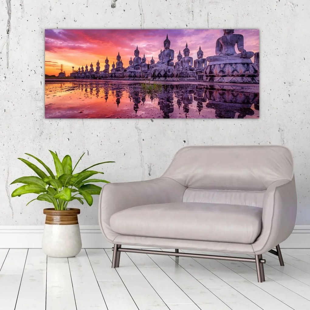 Tablou - Buddha la apus (120x50 cm)