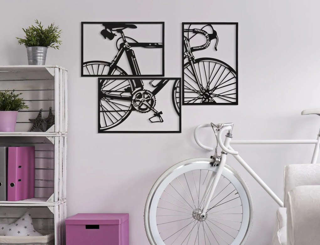 Mauro Ferretti Set Panouri Perete Bicicleta 3 Bucati cm 40X1.3X60 (Singura Buc.) | Aosom Romania