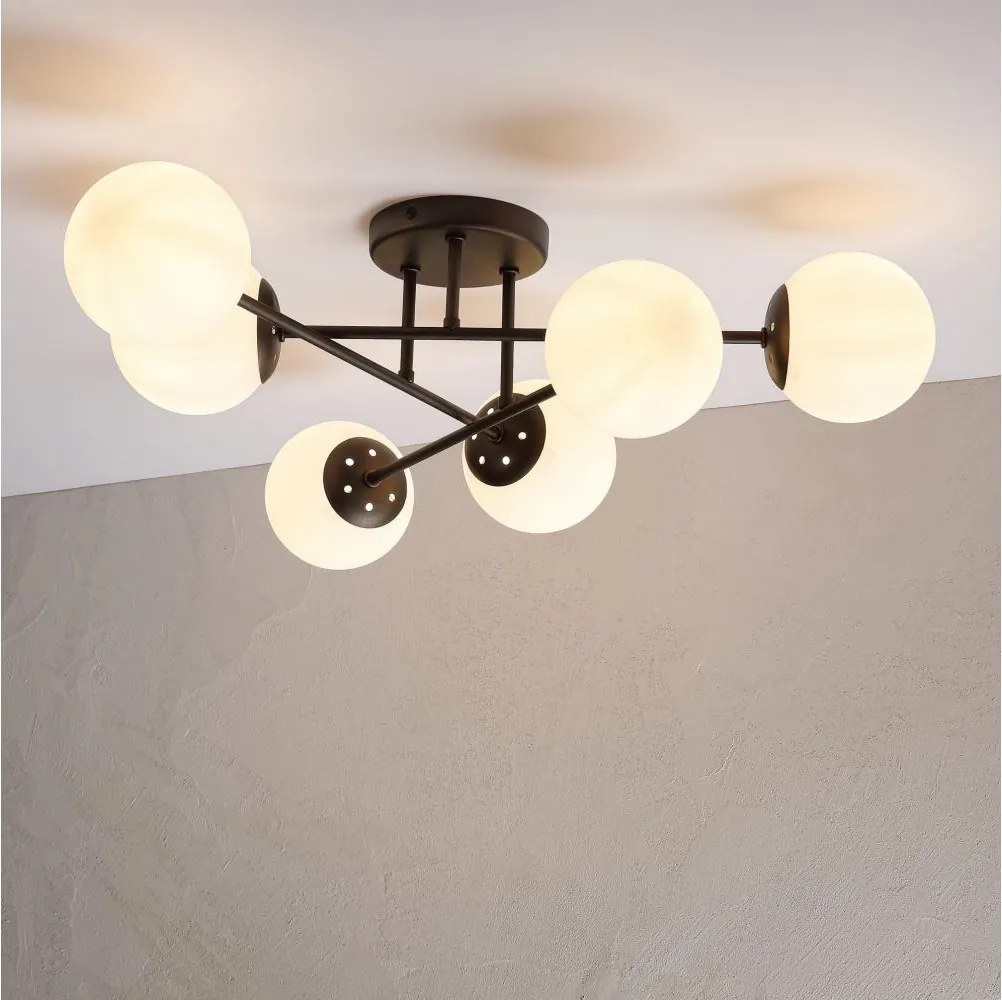 Lustră aplicată MALENA 6xE14/5W/230V maro/alb