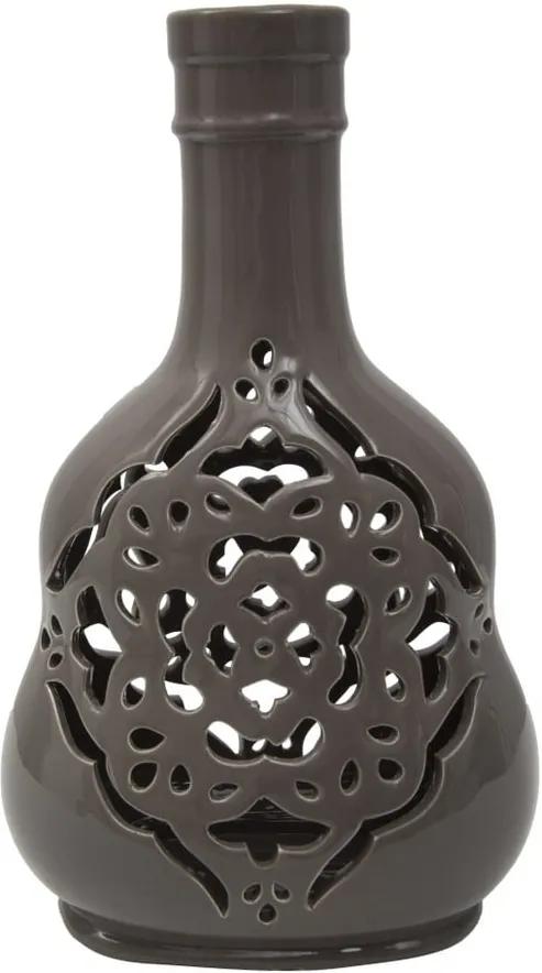 Vază din porțelan Mauro Ferretti Carving, maro-gri