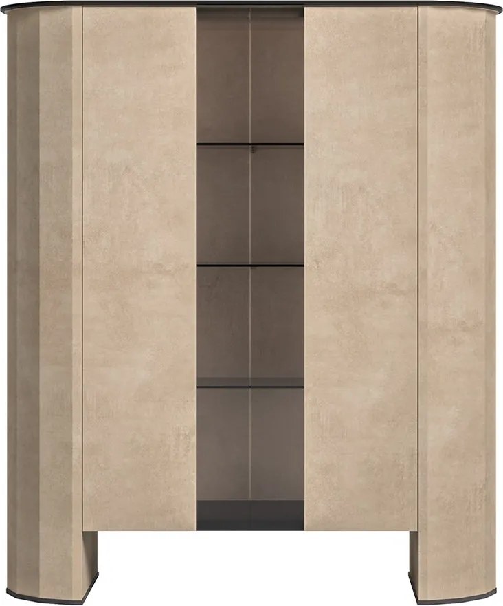 Vitrină lemn masiv Sable, 134 × 50 × 156 cm