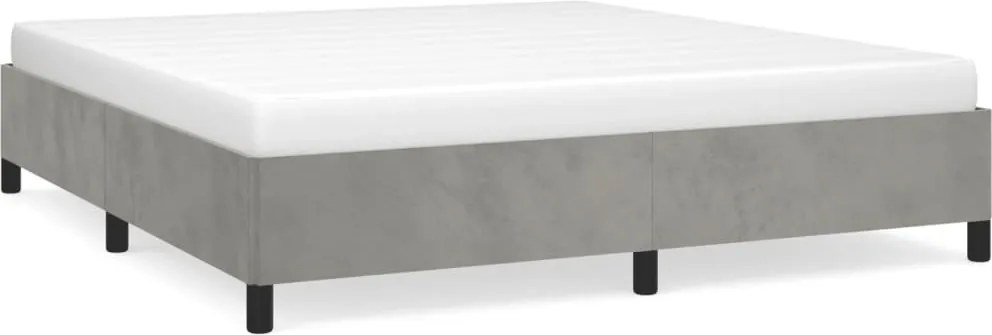 vidaXL Cadru de pat fără saltea, gri deschis, 180x200 cm, catifea