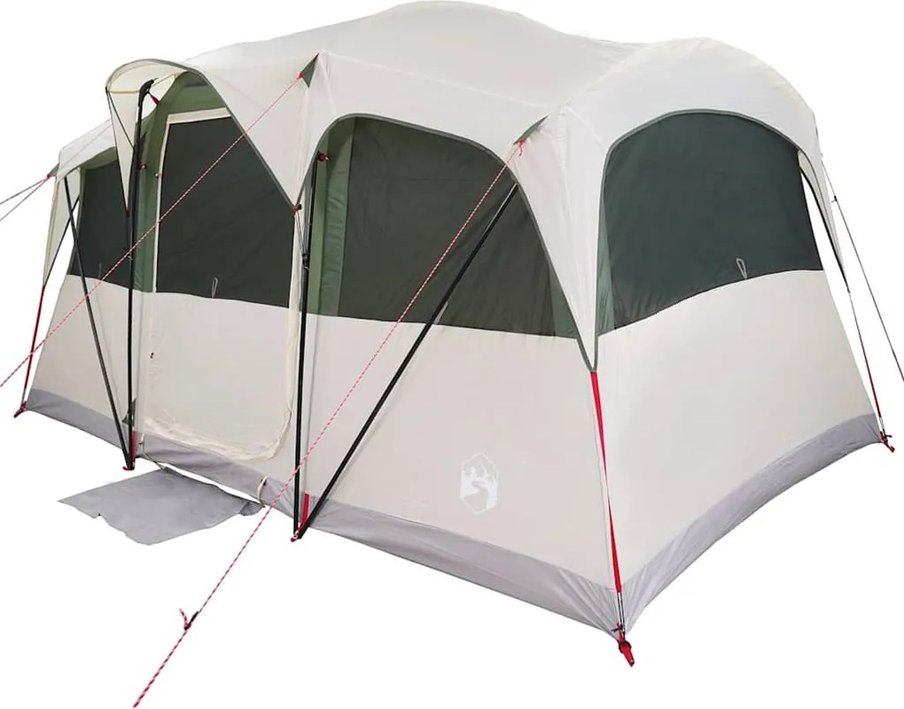 vidaXL Cort de Familie cu acoperiș Alb și Verde 435 x 255 x 216 cm