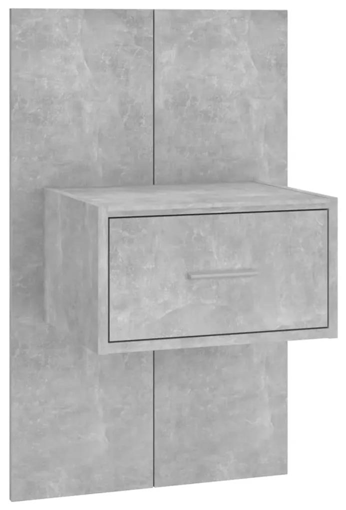 810979 vidaXL Noptieră de perete, gri beton