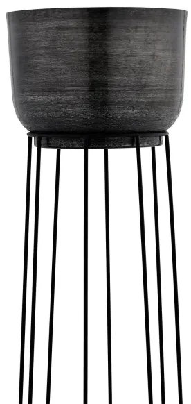 SET 3x ghiveci de flori metalic Eglo 428096 OKAYAMA negru