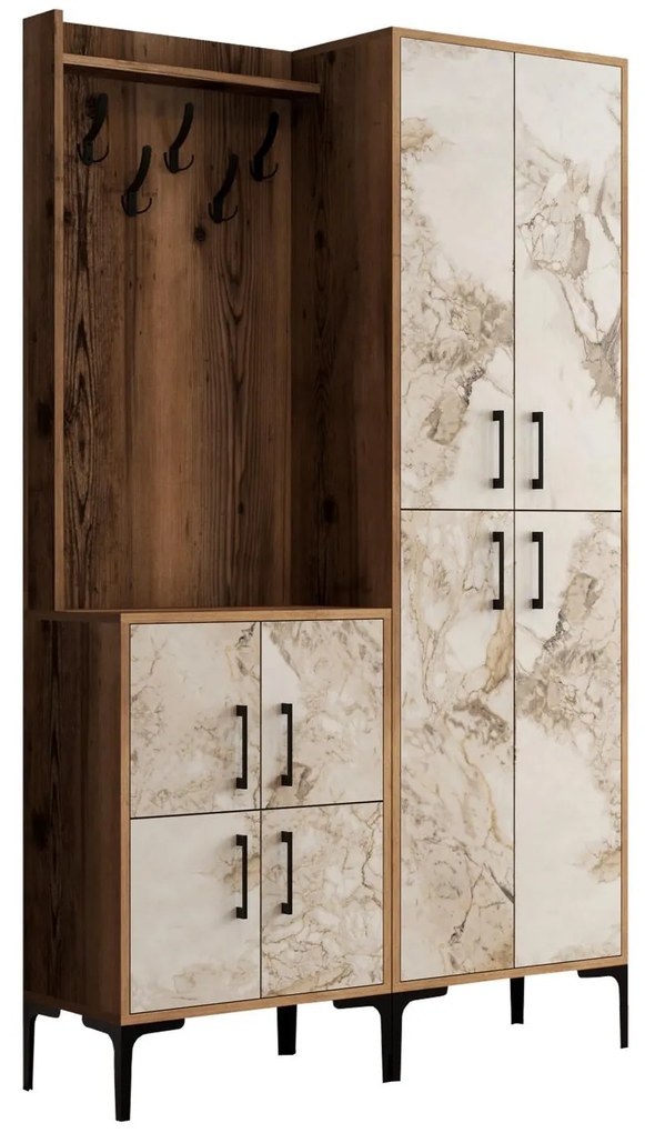 Mobilier hol Betina BA (Alb + Nuc). 1088297