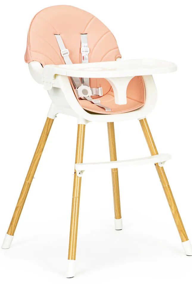 Scaun de hrănire 2 în 1 roz