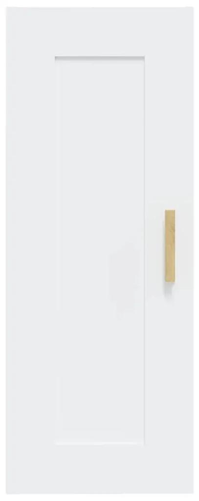 Dulap de perete, alb, 35x34x90 cm, lemn prelucrat Alb