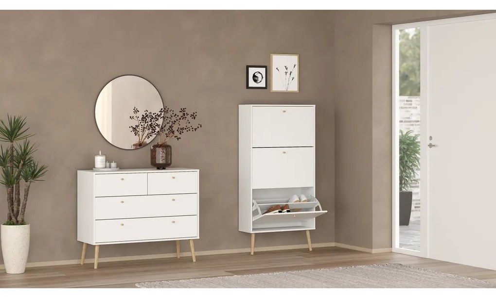 Suport pentru pantofi Boaz, alb