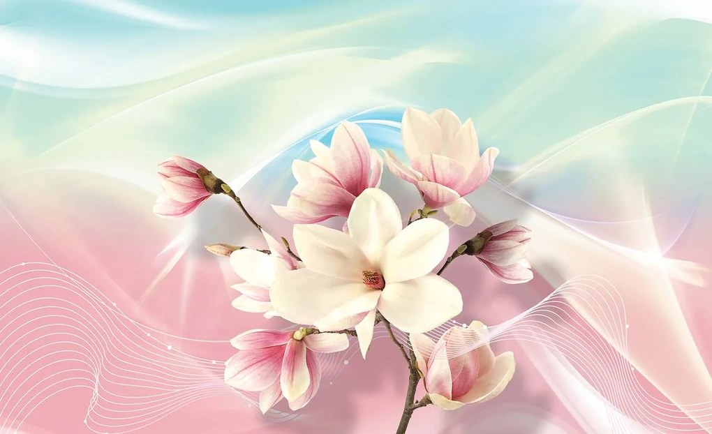 Fototapet - Magnolii abstracte (152,5x104 cm)