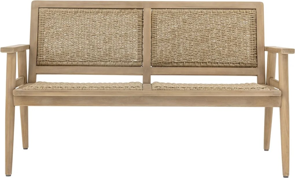 Canapea de grădină din lemn de acacia FSC® și polirattan, L132×H78×W67 cm, „Sorrento"