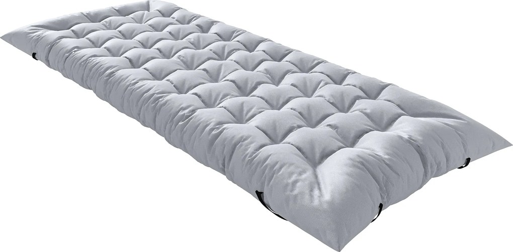 Outsunny Saltea de camping pliabilă 8 cm cu husă antiderapantă și chingi pentru camping 200 x 80 cm Gri deschis | Aosom Romania