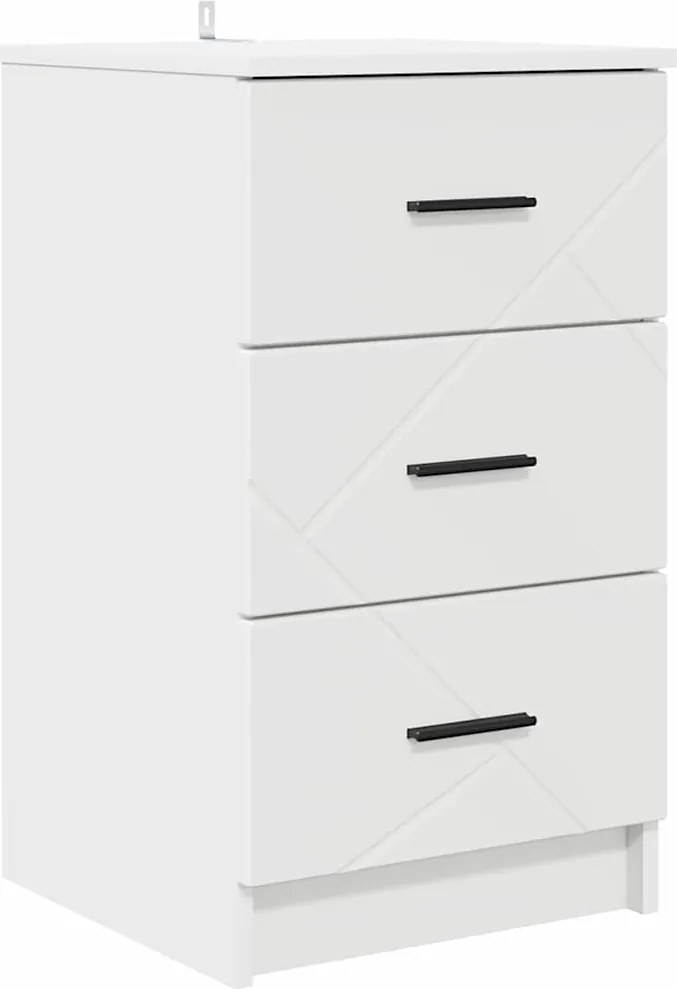 vidaXL Dulap de noapte cu sertar Alb 38 x 38 x 66 cm Lemn compozit