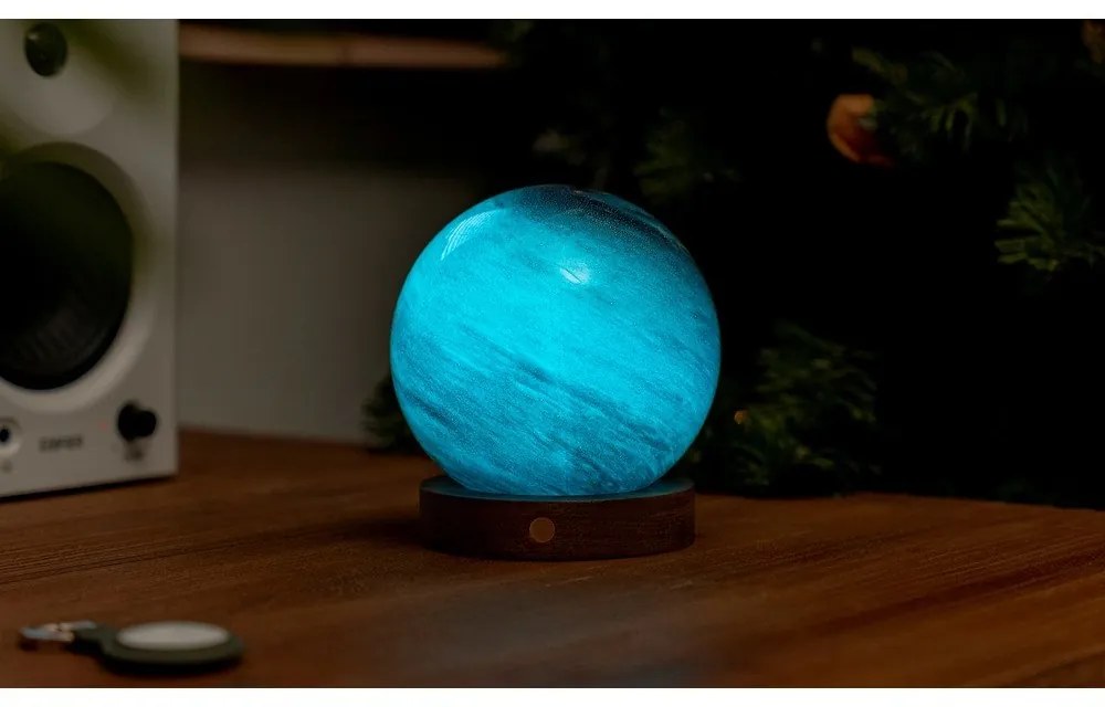 Decorațiune luminoasă maro închis cu USB ø 12 cm Sand Storm – Gingko