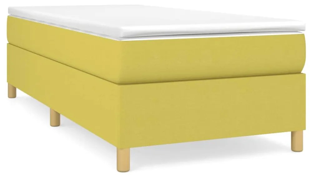3120928 vidaXL Cadru de pat box spring, verde, 90x190 cm, textil