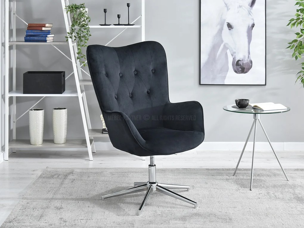 Fotoliu Truni (negru + crom). Promo -8%. 1110417