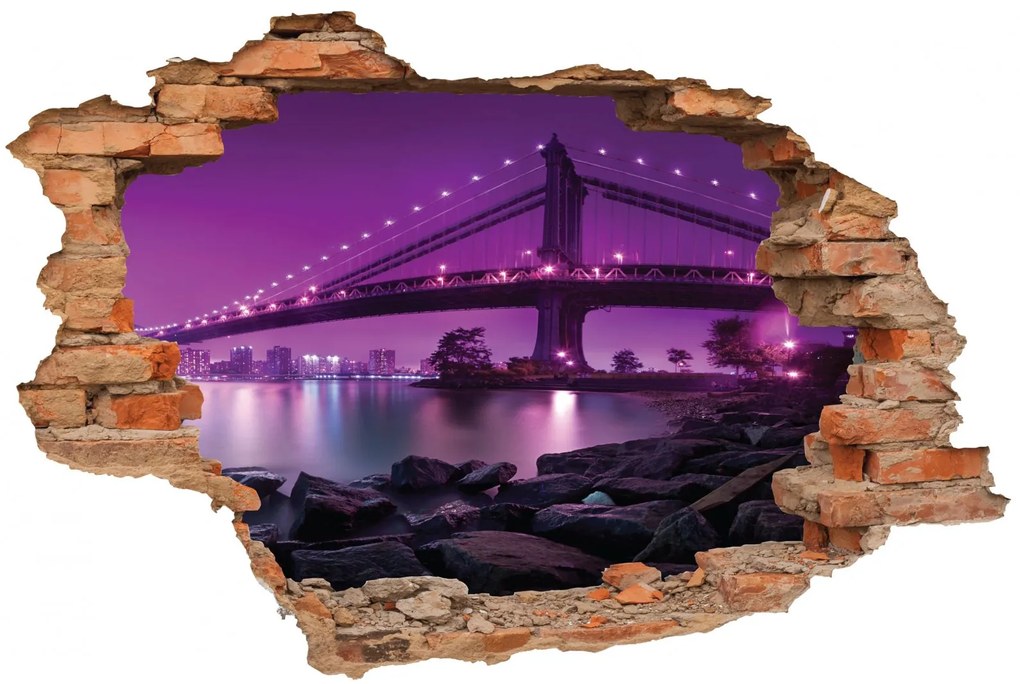 Sticker cu efect 3D - Purple bridge