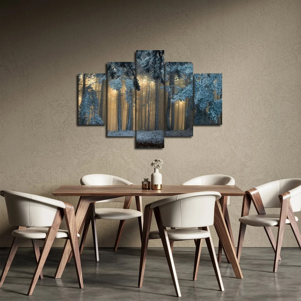 Tablou cu pădure înzăpezită (150x105 cm)