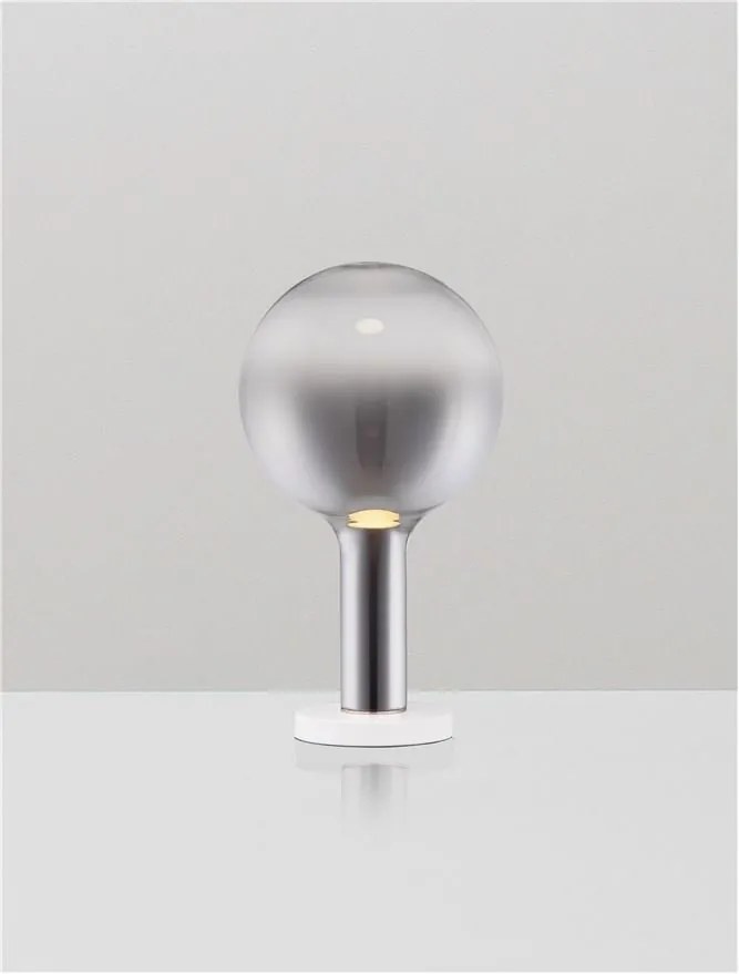 Veioza, Lampa de masa LED stil modern NOSTOS gri fumuriu