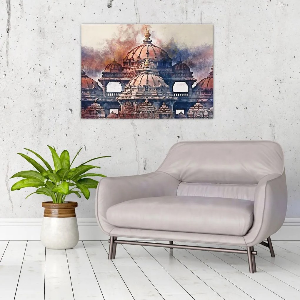 Tablou pe sticlă - Akshardham, New Delhi, India (70x50 cm)