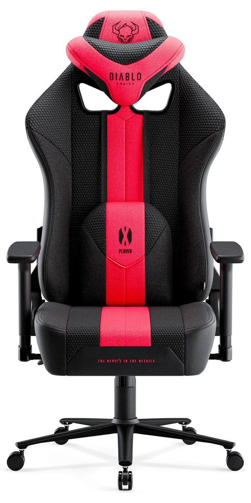 Scaun gaming Diablo X-Player 2.0 din material Normal Size crimson-antracit