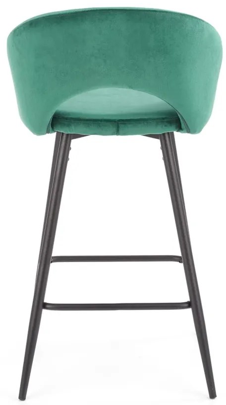 Scaun de bar H96 velvet verde