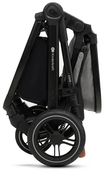 Cărucior de copii combinat 3 în 1 KINDERKRAFT ESME Moonlight grey + scaun auto MINK PRO