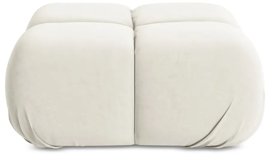 Taburet modular alb cu tapițerie din catifea Lokua – Makamii