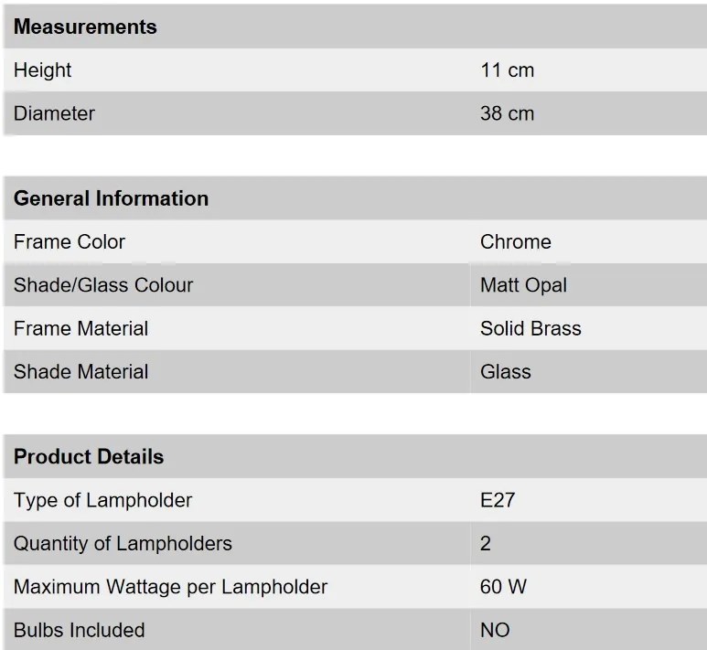 Plafoniera diametru 38cm CLASSICO, alama cromata