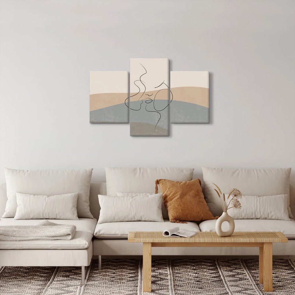 Tablou - Sărut de linie de artă (90x60 cm)