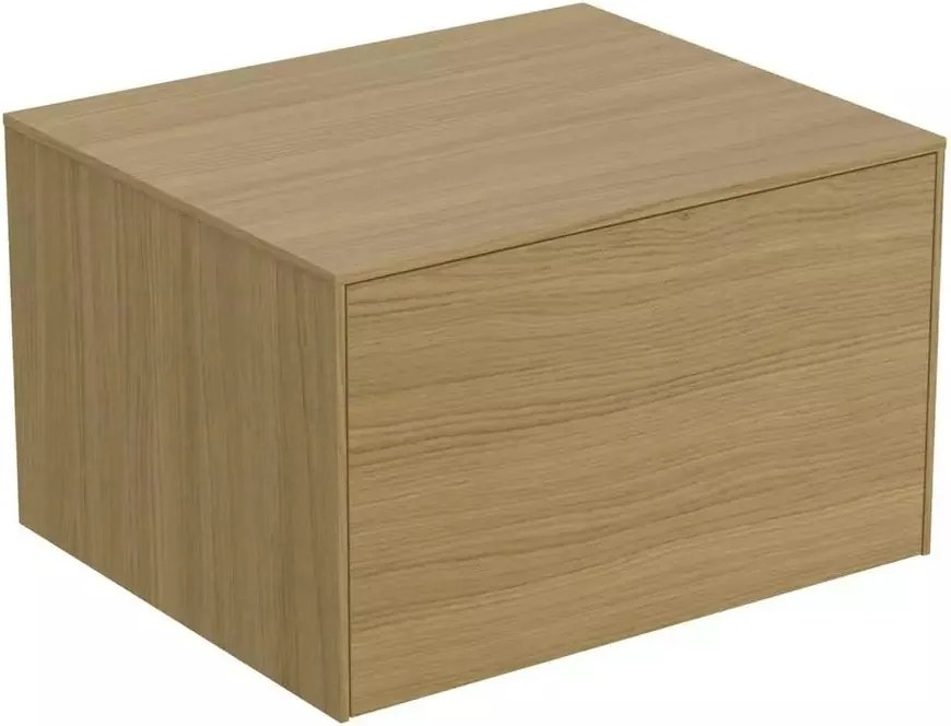 Dulap baza suspendat Ideal Standard Atelier Conca finisaj stejar deschis 1 sertar cu blat 60 cm