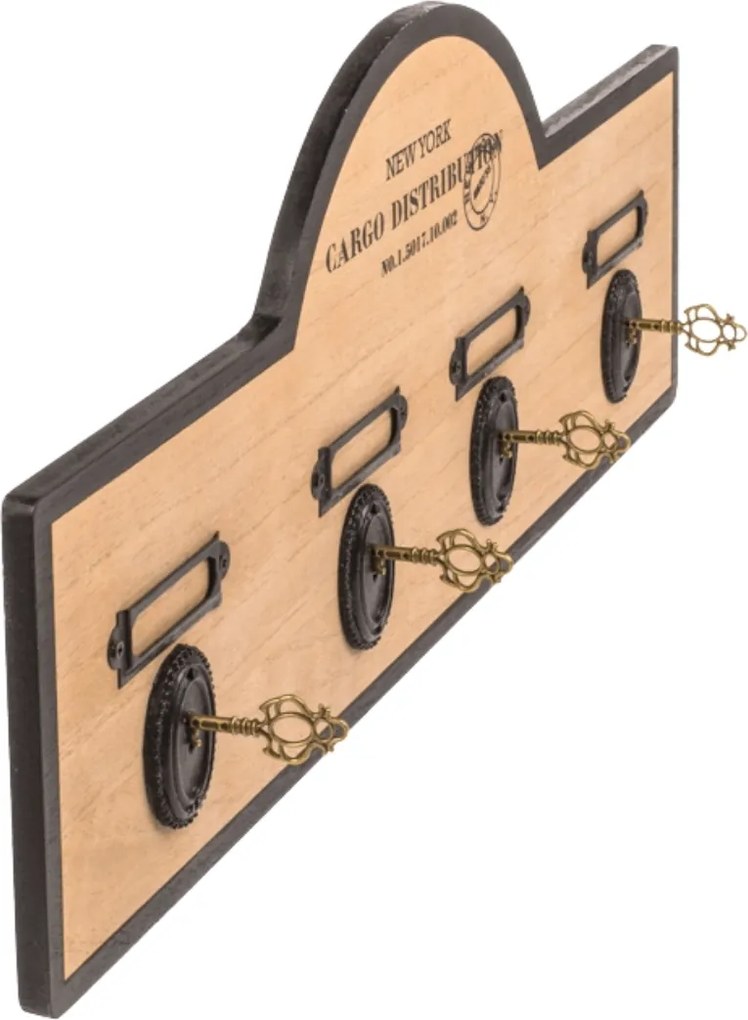 Cuier de perete DEPOT 43 cm cu carlige in forma de cheie