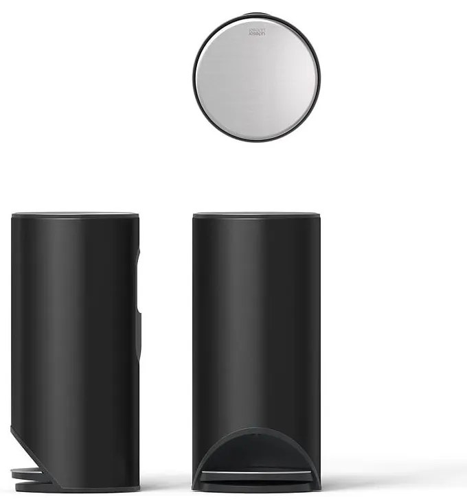 Coș de gunoi negru mat cu pedală din metal 30 l Arc – Joseph Joseph