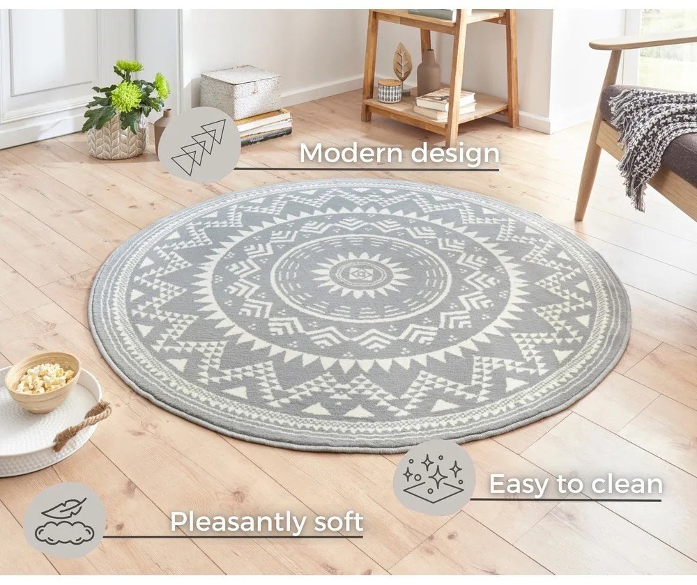 Covor Hanse Home Celebration Valencia, ⌀ 140 cm, gri