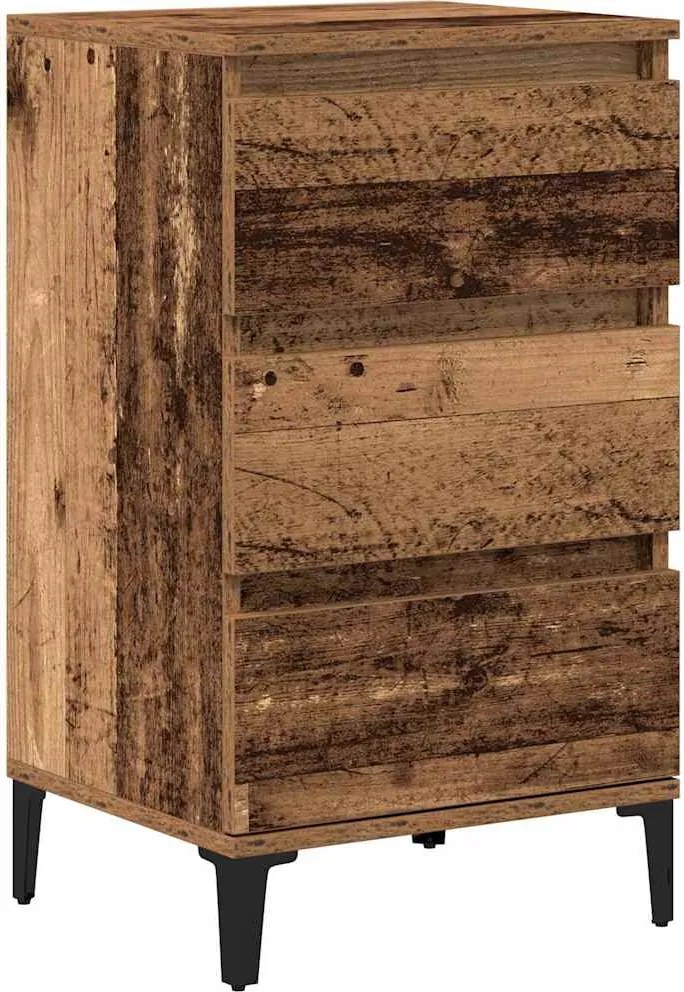 vidaXL Dulap de noapte Lemn vechi 45 x 35 x 44 cm Lemn compozit