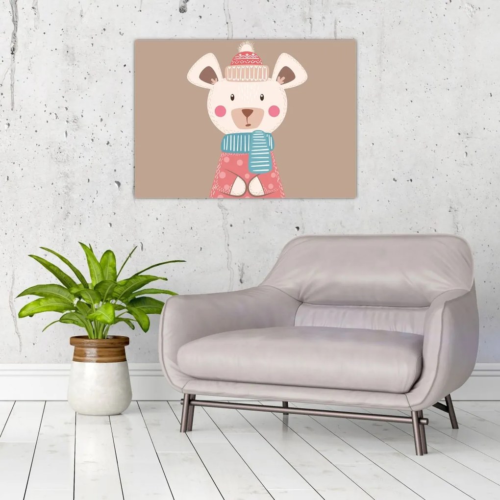 Tablou - Șoarece cu eșarfă (70x50 cm)