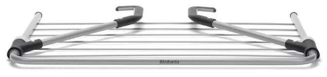 Uscator de rufe suspendat Branbatia 90300178, 4,5 m, Pentru pereti pana la 11 cm, Brate pliabile, Inox