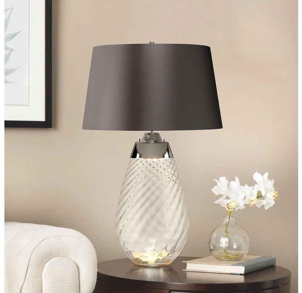 Lampă LED de masă Elstead LENA-TL-L-SMOKE LENA 1xE27/40W/230V 74 cm gri