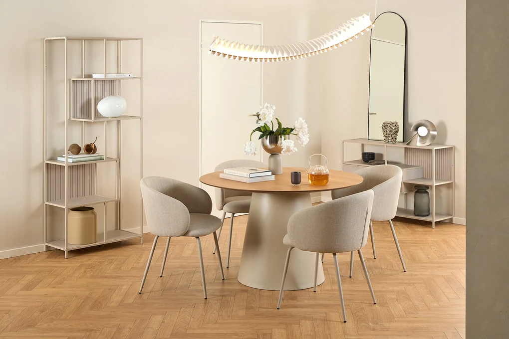 MAZZONI EXPORT CLARA Bej (material Basel 24)/picioare bej - SCAUN ...