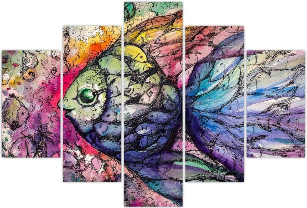 Tablou - Peștișorul colorat (150x105 cm)