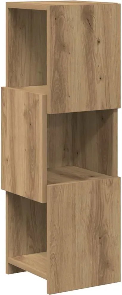 vidaXL Dulap de colț Stejar Artizanal 25,5x25x80cm Lemn compozit