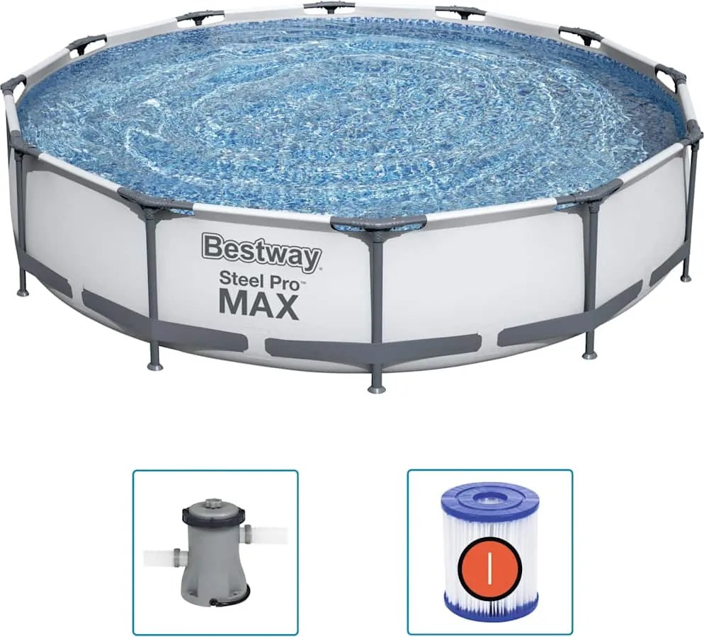 Bestway Set de piscină Steel Pro MAX, 366 x 76 cm
