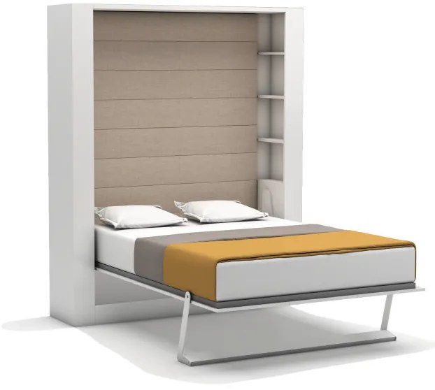 Set pat Rabatabil Dublu cu somiera inclusa (150X200) + canapea 2 locuri - NOVA CONFORT PLUS (Culoare: Alb, Optiune headboard: cu headboard)