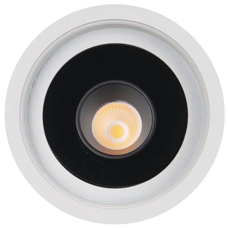 Spot LED incastrabil GALEXO H0106 alb cu inel auriu