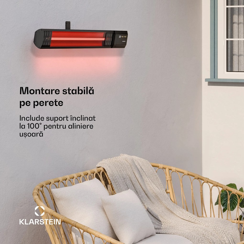 Klarstein Phantom încălzitor cu infraroșu pentru perete | 2000 W | 15 m² | Puternic și subțire | 84 cm x 10 cm
