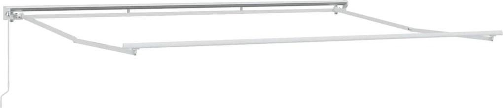 vidaXL Cadru de copertină manuală Ajustabil Alb 4 × 3 m Oțel