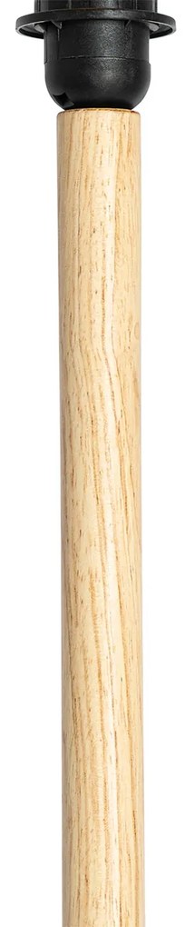 Lampă de podea din lemn cu abajur din catifea cu design frunze și interior auriu - Mels