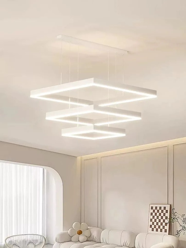 💡 Pendul LED 9510/3 – Stil Minimalist cu Funcții Smart și Finisaj Alb